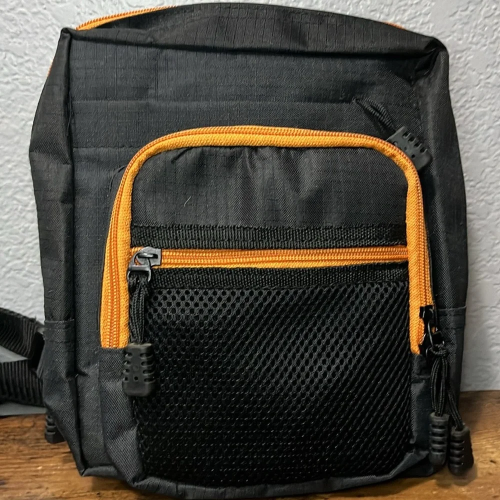Black and Orange Men's Crossbody Bag